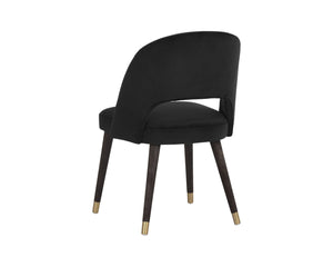 Sunpan MONAE Barrel-Back Dining Chair in Abbington Black - Vintage Charm Meets Modern Comfort & Style 107439