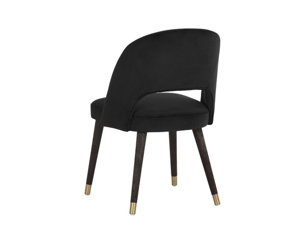 Sunpan MONAE Barrel-Back Dining Chair in Abbington Black - Vintage Charm Meets Modern Comfort & Style 107439