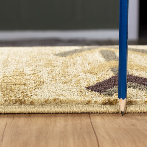 English Elm Tribes Cream 2 Ft. X 3 Ft. Southwestern Area Rug - Durable, Pet-Friendly, Ideal For High Traffic Areas B186P180991-GIGA