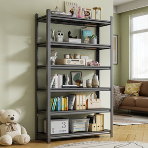 English Elm Garage Six Tier Steel Shelving Unit Adjustable Heavy Duty Freestanding Storage Rack W1831P366862