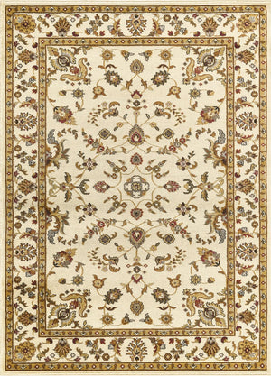 English Elm Classic Cream Traditional All-over Pattern Area Rug Low Pile Living Room Anchor B186P452250