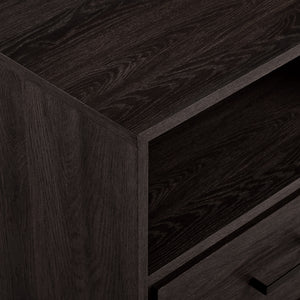 English Elm Walker Edison - Contemporary Charcoal Metal & Wood 1-Drawer Nightstand with Open Cubby, Durable MDF, Sleek Legs B185P168979