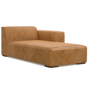English Elm Rex 2-Seater Sectional Sofa With Right Chaise In Premium Sienna Leather - Modern Comfort & Style B136P199242-GIGA