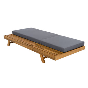 English Elm Christopher Knight Home® - Lounge Chaise Set - Durable Acacia Wood With Water-Resistant Cushions For Stylish Outdoor Comfort N770P253442T_65429.00CUSHDGRY