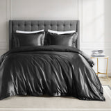 Madison Park Essentials Satin Luxury Glam/Luxury Comforter Set MPE10-1050 Black