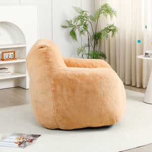 English Elm Bean Bag Chair - Luxe Faux Fur Sofa With Armrests, High-Density Foam For Comfy Relaxation Anywhere! W2200P313803