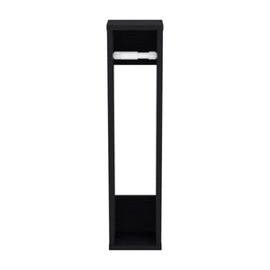 English Elm Bali Slim 28" Toilet Paper Holder with Six-Roll Storage and Top Shelf for Small Bathroom Spaces Black 29.2 L x 7.1 W x 3.2 H B200P235860