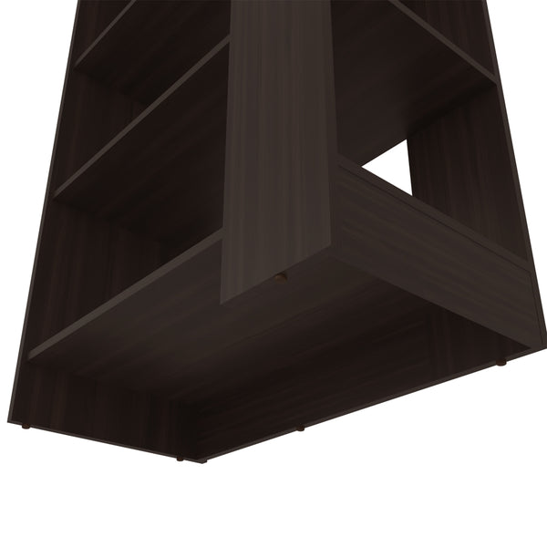 English Elm Hatley Five Shelf Open Bookcase Cognac Manufactured Wood for Living Room Display B092P390624