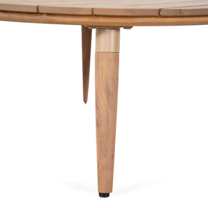 English Elm Christopher Knight Home® - Verona Round Acacia Outdoor Coffee Table — Handcrafted Natural Finish, Weather‑Resistant, 35" Diameter N775P309258A