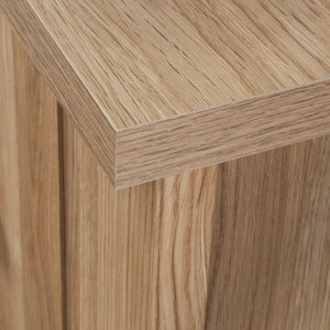 English Elm Night Stand - Rustic Brown Compact Storage Solution With Reversible Door, Ideal For Small Spaces B356P367971