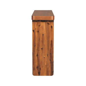 English Elm U_style Farmhouse Console Table Acacia Veneer Top Solid Wood Legs Entryway Foyer N711P207657A