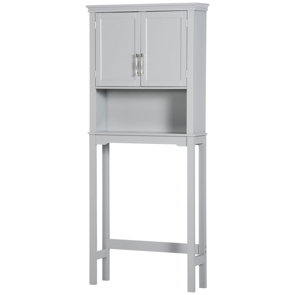 English Elm Kleankin Modern Over The Toilet Storage Cabinet - Stylish Grey Bathroom Organizer With Adjustable Shelf W2225P216991