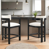 Christopher Knight Home® - Noble House - 26" Counter Height Bar Stool, Upholstered Counter Stools (Set Of 2) -Black