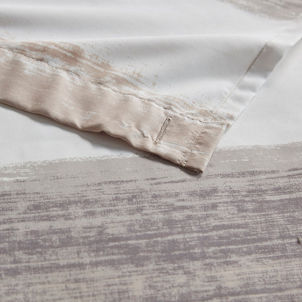 JLA Home Madison Park Essentials - Stripe Watercolor Stripe Shower Curtain - Ultra-Soft Microfiber, Antimicrobial, OEKO-TEX Certified, 72x72 inches MPE70-1030