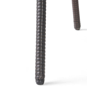 English Elm Christopher Knight Home® - FIGI 34in Glass Table Brown Multi with Tempered Glass Top, PE Wicker Basket Storage, Weatherproof Design 41679.00-1IRNKD