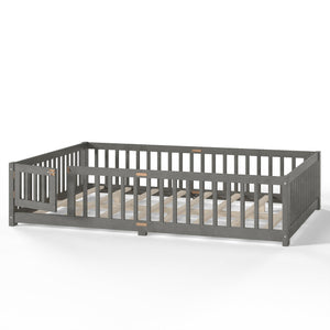 English Elm Twin Xl White Iron Loft Bed with Guardrails and Ladder for Dorm or Teen Room W1580P433579