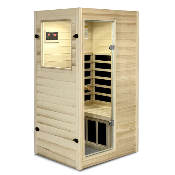 English Elm Xy-909mb-l--b European Aspen Infrared Sauna Cabin with Bluetooth and Digital Controls W5628P491822