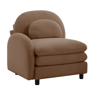 English Elm Vitoria Curved Modular Sectional Sofa Teddy Fleece Upholstery Cozy Living Room Seating W5656P454263