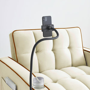 English Elm Sofa Convertible Sleeper Chair with Adjustable Back and Serpentine Spring Support W2564P462078