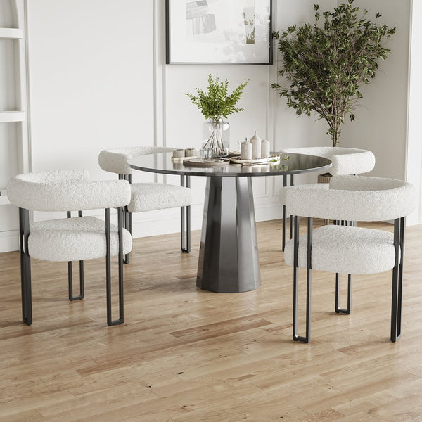 English Elm Counter Height Stools Set of 2 Mid-century Metal Legs Ergonomic Kitchen Island Seating Beige T3623P432004