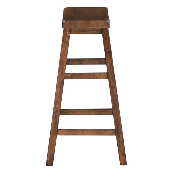 OSP Home Furnishings Tulsa 29" Saddle Stool - Set of 2 Wood Tone