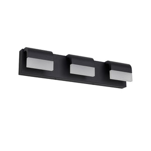 English Elm LED Contemporary 3-Light Matt Black Bathroom Vanity Light Fixture Over Mirror Dimmable 6000K PMID W2312P374894