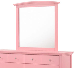 English Elm Hammond Contemporary Wood Veneer Mirror with Low-Distortion Glass, Slim 35x37 Profile for Small Spaces Pink 38 L x 39 W x 3 H B078108309