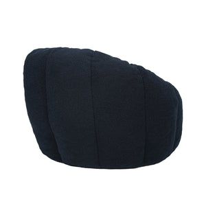 English Elm Bean Bag Lounge Chair Faux Fur Memory Foam Armrests Ergonomic Seat for Adults Dark Blue W2200P239863
