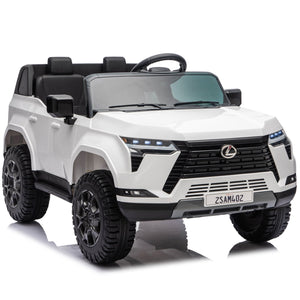 English Elm Lexus Gx550 Two Seat Kids Ride on with 24v Power Remote Control and Suspension White W1578P416227