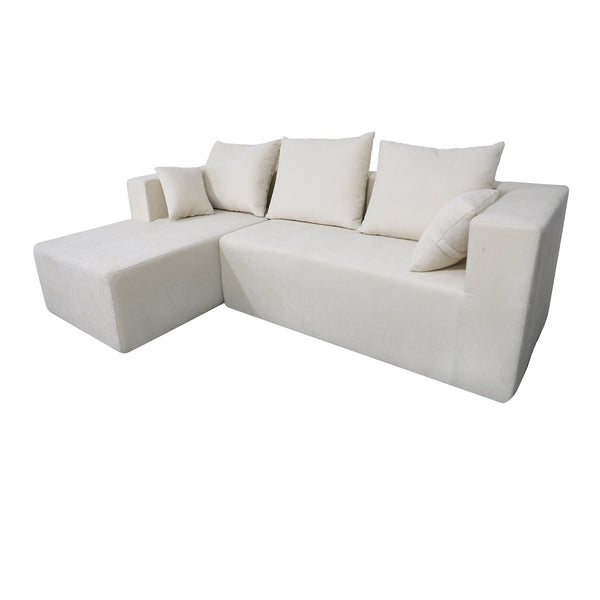 English Elm Combination Modular Linen Sectional Sofa with Memory Sponge Fill for Living Room Use W3064S00004