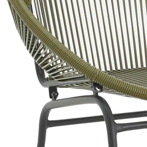English Elm Christopher Knight Home® - NUSA Modern Outdoor Wicker Club Chairs Set of 2 with Durable PE Rattan Weave and Sleek Iron Frame Green N775P198603G