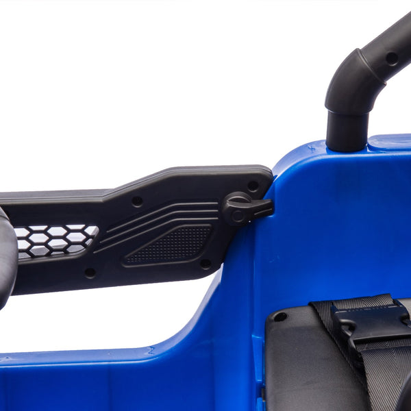 English Elm 12v Kids Electric Ride on Truck with Parental Remote Four Wheel Suspension and Led Lights Blue W1578P187460