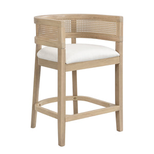 English Elm Christopher Knight Home® - Wood Upholstered Arm Counter Stools Set Of 2 - Beige & Natural Ash, Stylish & Comfortable Design N771P265580A