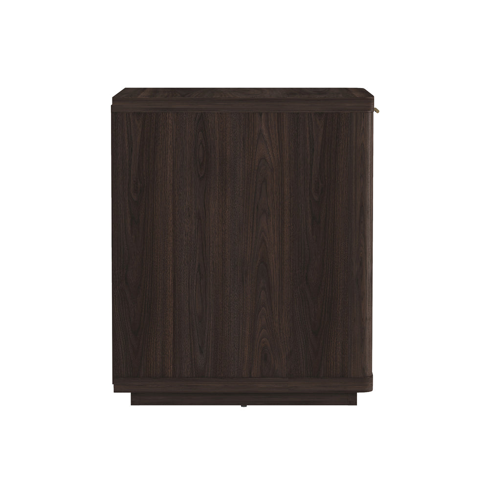 English Elm Evelyn 20" Modern Nightstand In Brown - Stylish Storage Solution With Drawer & Open Shelf Space B365P398526