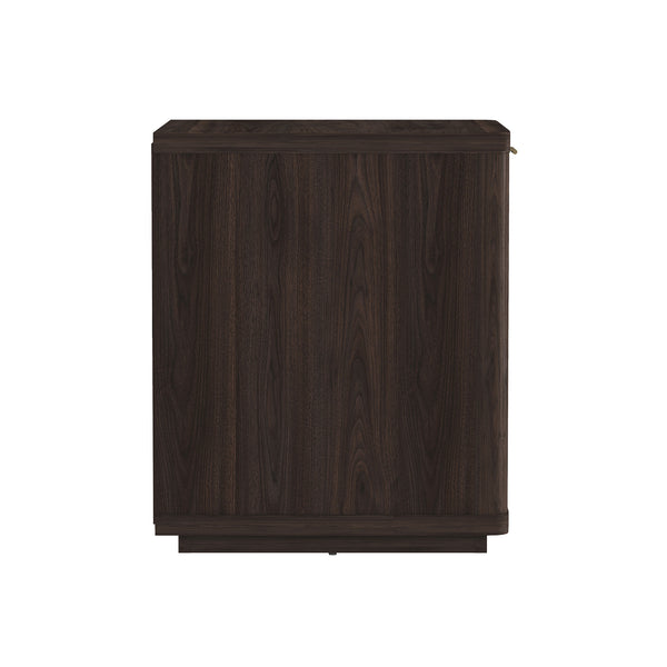 English Elm Evelyn 20" Modern Nightstand In Brown - Stylish Storage Solution With Drawer & Open Shelf Space B365P398526