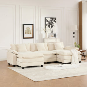 English Elm Wider Ergonomic Loveseat with Breathable Chenille Upholstery, Modular Design, Plush Double-Layer Cushioning W1143S00041 W1143S00041