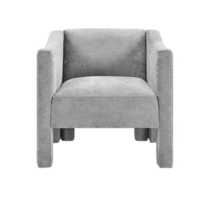 English Elm Modern Barrel Accent Chair Chenille Upholstered Wraparound Armchair for Any Room N763P336531E