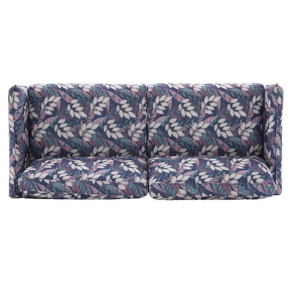 English Elm Modern Chenille Loveseat with Pocket Spring Cushions and Rubberwood Legs for Living Room Blue N763P347228C