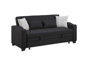 English Elm Bastien Convertible Sleeper Loveseat with Usb Charging Cupholders and Pocket Coil Support B2749S00232