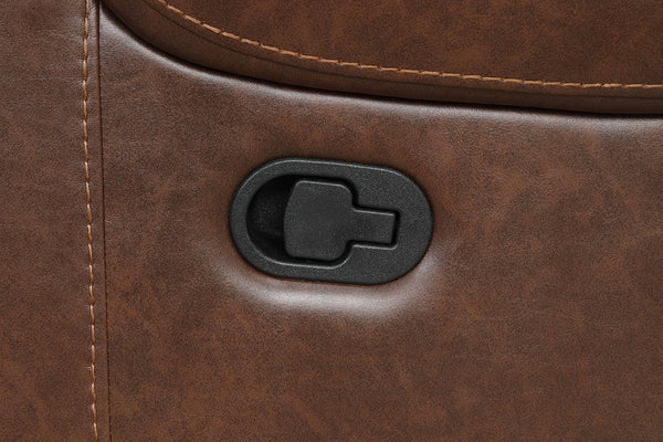 English Elm Transitional Multi-Function Glider Recliner with Channel Back, Cup Holders, Hidden Storage, Upholstered Comfort Brown 34 L x 41 W x 31 H B2741P385042