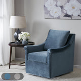 Madison Park Deanna Transitional Upholstered Swivel Accent Chair MP103-0243 Blue