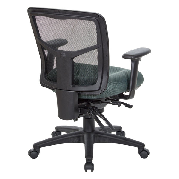 OSP Home Furnishings Progrid® Ergonomic Mid Back Mesh Office Chair with Lumbar Support and Pneumatic Height Adjust 92893-2M