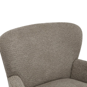 English Elm Christopher Knight Home® - Gerald Boucle Upholstered Club Chair with Tapered Birch Legs, Tonal Piping and Cozy Texture Black,Light Brown 32.25 L x 27.75 W x 20.75 H N776P243710D