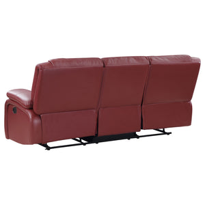 English Elm Elodie Red Faux Leather Motion Reclining Sofa - Modern Comfort With Plush Arms & Dual Recline Functionality B062P354073