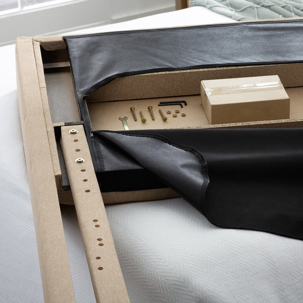 English Elm Lucid Charcoal Wingback Diamond Tufted Headboard Full — Plush Upholstered 54.5" Tall, Easy Mount B350P326220