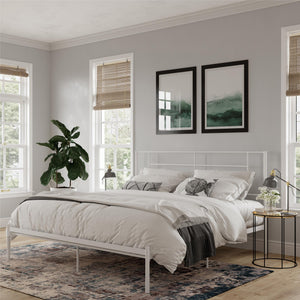 English Elm Praxis Metal Platform Bed Minimalist Steel Frame with Under Bed Storage Space B2733P444612