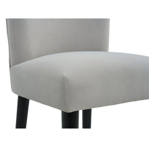 English Elm Christopher Knight Home® - 27inch-counterstool, modern rubberwood frame with light fabric upholstery, gold circular footrest accent Grey N780P224409G