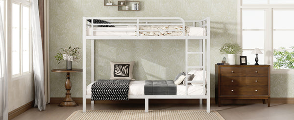 English Elm Metal Twin XL Over Twin XL Bunk Bed Sturdy Steel Frame, Space-Saving Design, Noise-Free Sleep Solution W1580P329009