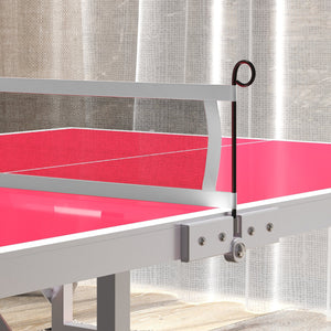 English Elm Soozier Foldable Table Tennis Set with Aluminum Frame Net Paddles Balls Indoor Outdoor W2225P200634