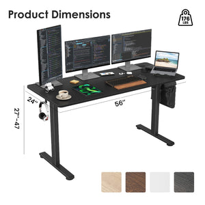 English Elm Stary Electric Standing Desk - Adjustable Height Home Office Solution For Enhanced Productivity & Comfort T3623P339398-GIGA